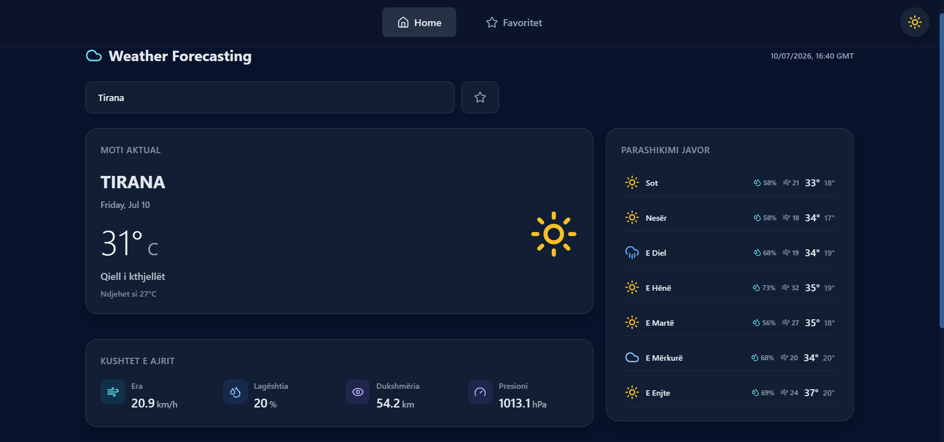 Weather Forecasting App